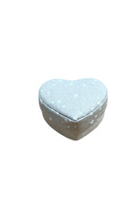 petite boîte en forme de coeur impression petits etoiles