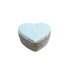 TH299 petite boîte en forme de coeur impression petits etoiles