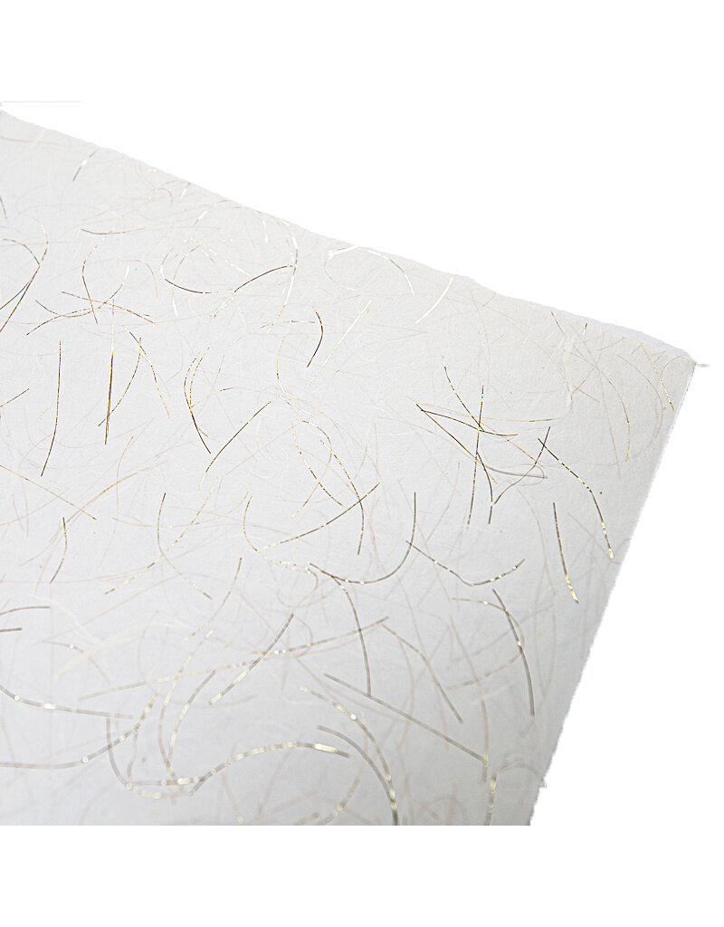 TH926 - Mulberry paper with gold coloured fibres