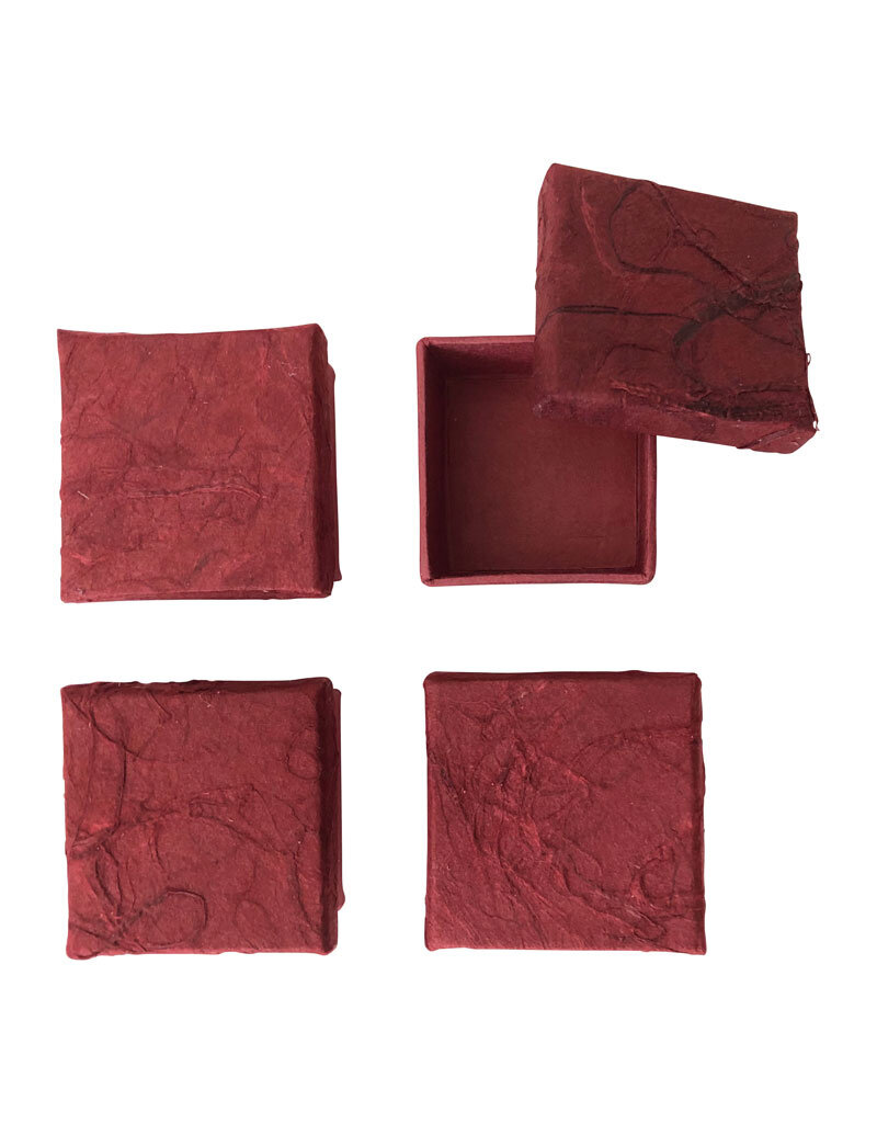Set of 4 boxes with bark