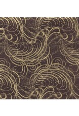 NE863 - Lokta paper with gold garland print