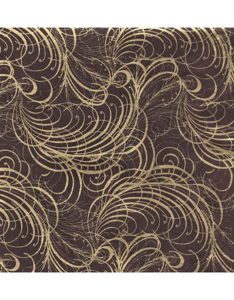 Loktapapier avec impression guirlande dorée