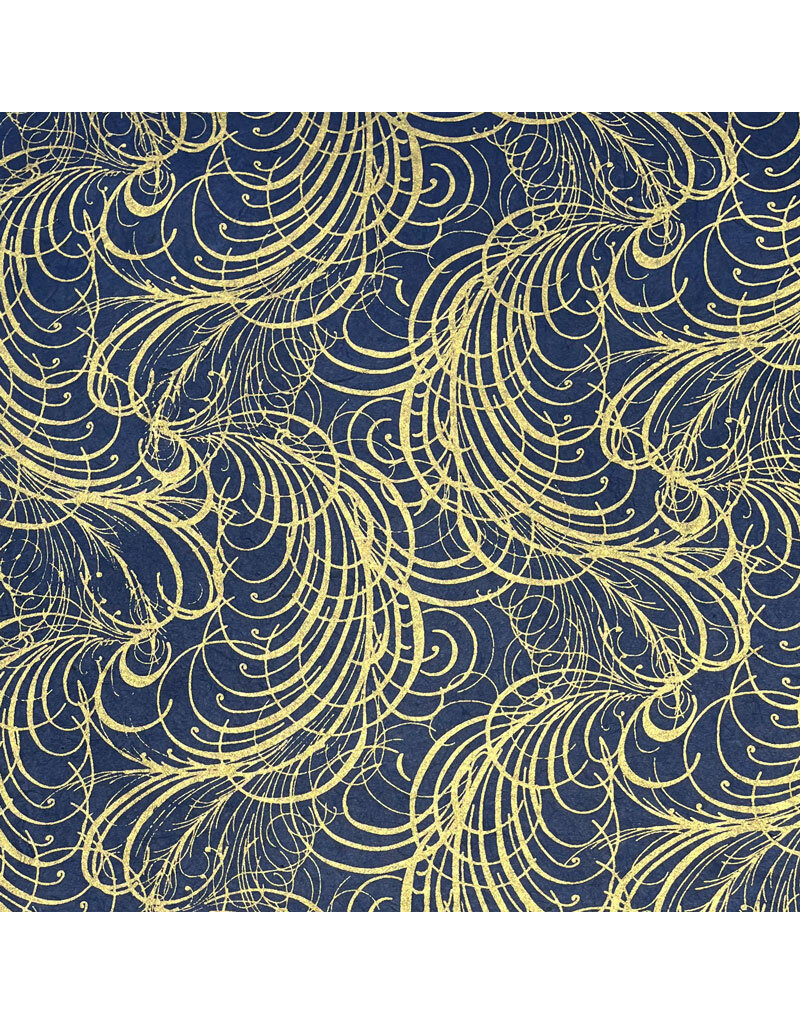 Loktapapier mit Goldgirlande Druck