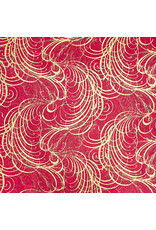 NE863 - Lokta-Papier mit Goldgirlande Druck