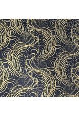 NE863 - Lokta paper with gold garland print