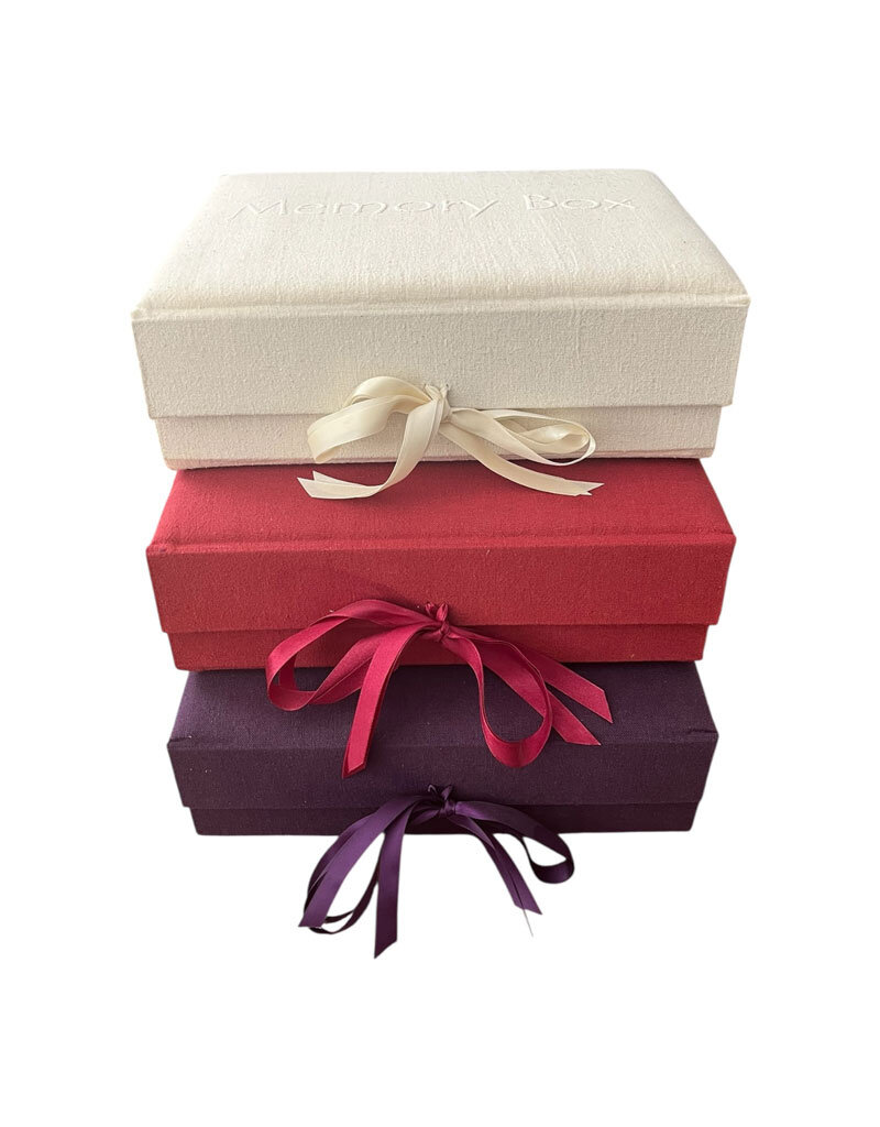 Gedenkbox Baumwolle mit Text
