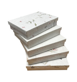 TH285 Memory box met print of bloemen, kleiner formaat
