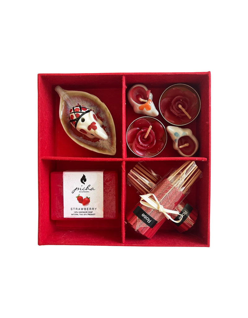 Emballage cadeau d'encens et de bougies