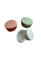 Oval box made of lokta paper