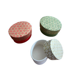NE055 Oval box made of lokta paper