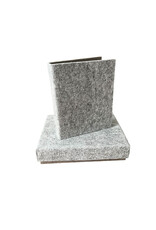 Set of a box and register with 100% wool felt