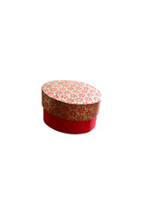 Oval box made of lokta paper