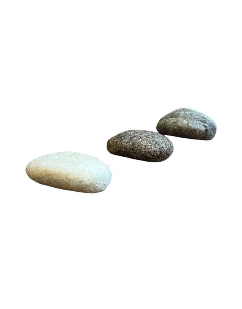 natural soap wrapped in wool felt