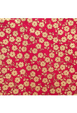 Papier leurre avec petite impression de fleurs dorées