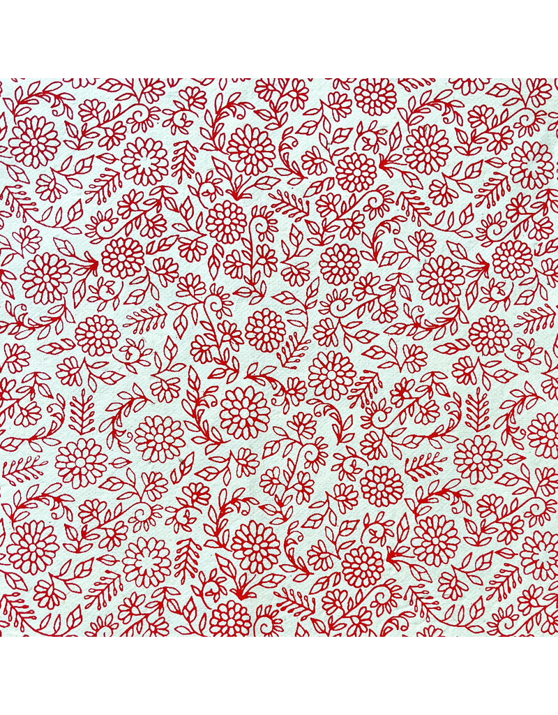 Lokta paper with fine leaf/flower print