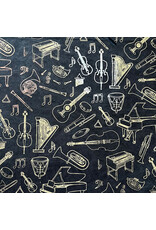 Papier Lokta imprimé d'instruments de musique