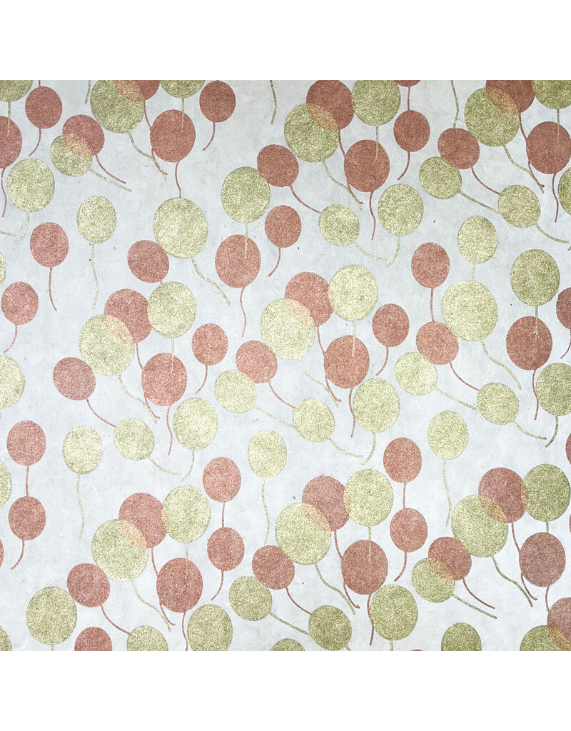 NE049 - Papier lokta avec imprimé ballon