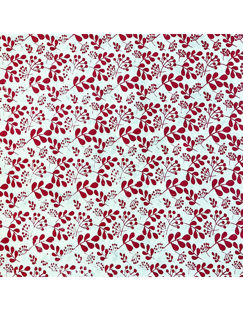 NE884 - Papier lokta avec impression fleurs