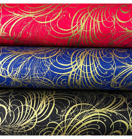 NE863 - Lokta paper with gold garland print