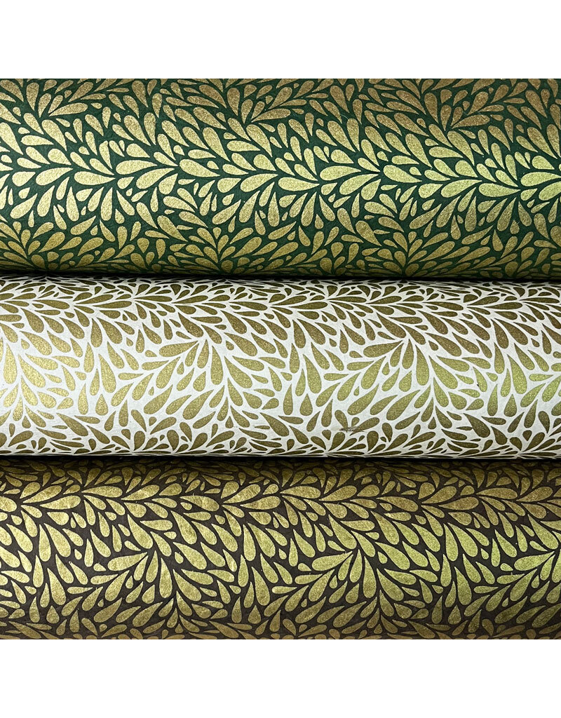 NE851 - Lokta papier met bladprint