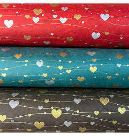 NE046 - Papier lokta avec imprimé cœur