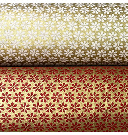 NE047 - Papier lokta avec impression fleurs