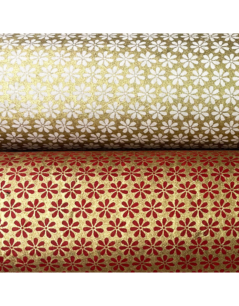 NE047 - Lokta-Papier mit Blumenmuster