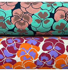 NE767 Papier lokta avec impression de fleurs