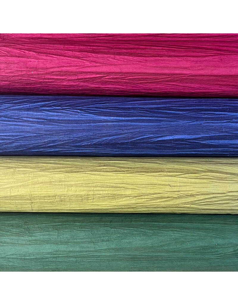 Loktapapier, Knitterfalte mit Streifenmuster