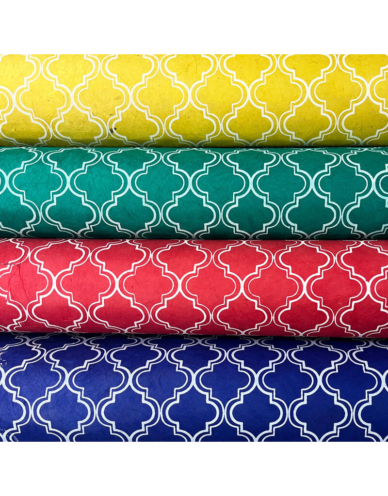 NE752 - Lokta papier met retro print