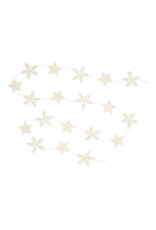 NE521 - Garland with white felt stars