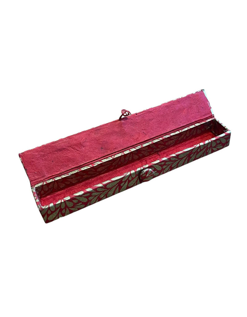 Boîte allongée en papier lokta