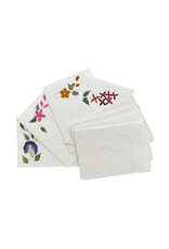Set of 4  envelopes with flowers, 22x16 cm