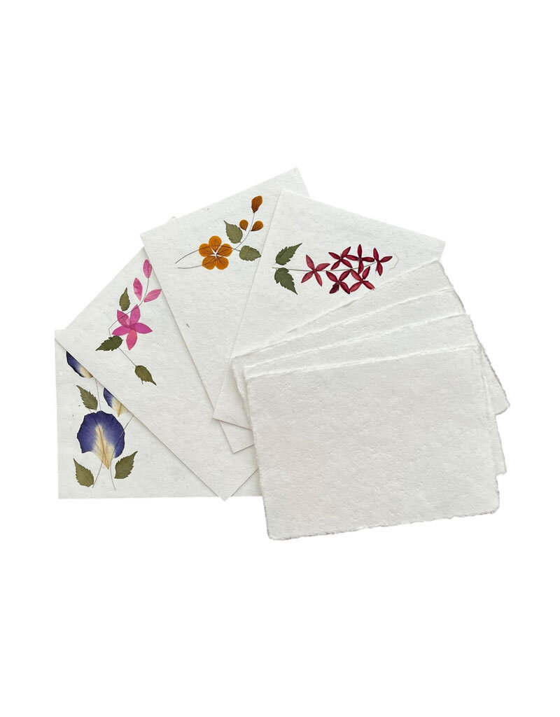 Set of 4  envelopes with flowers, 22x16 cm