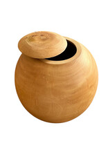 TD520 - Mango wood urn 23x23cm