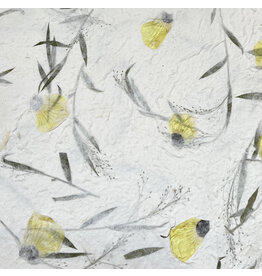 TH971 - Mulberry paper with muskseed flowers