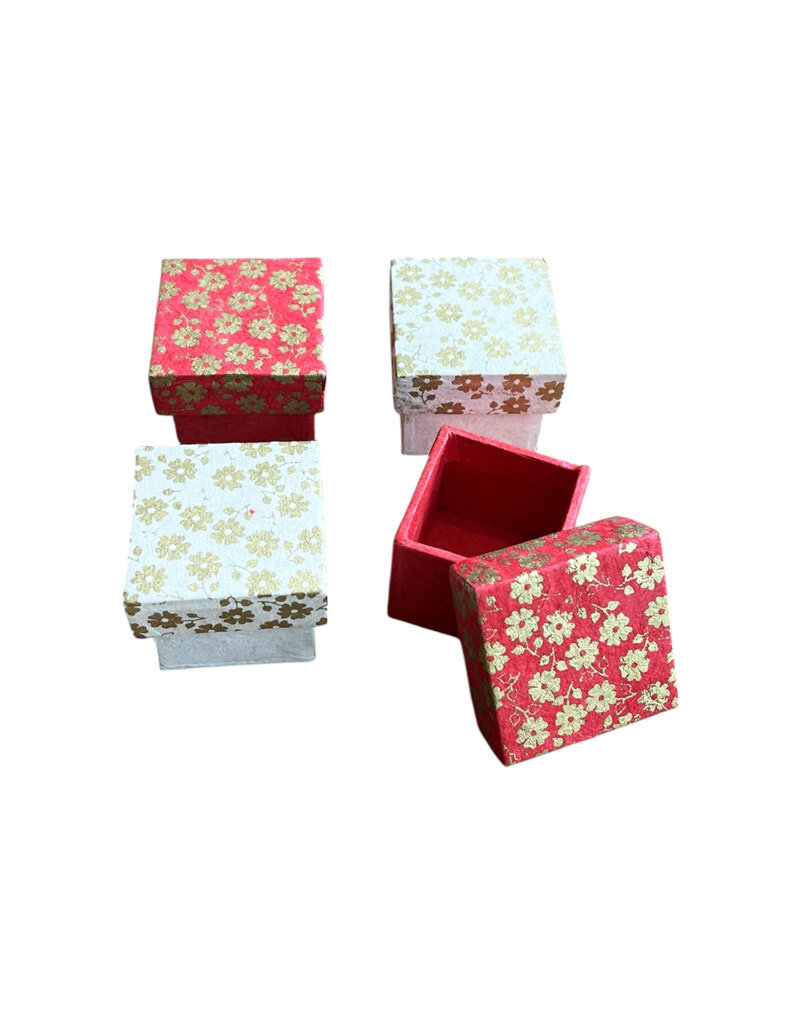 Set 4 doosjes loktapapier  goudprint