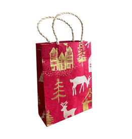NE139 Lot de   pochettes en papier lokta avec imprimé de Noël