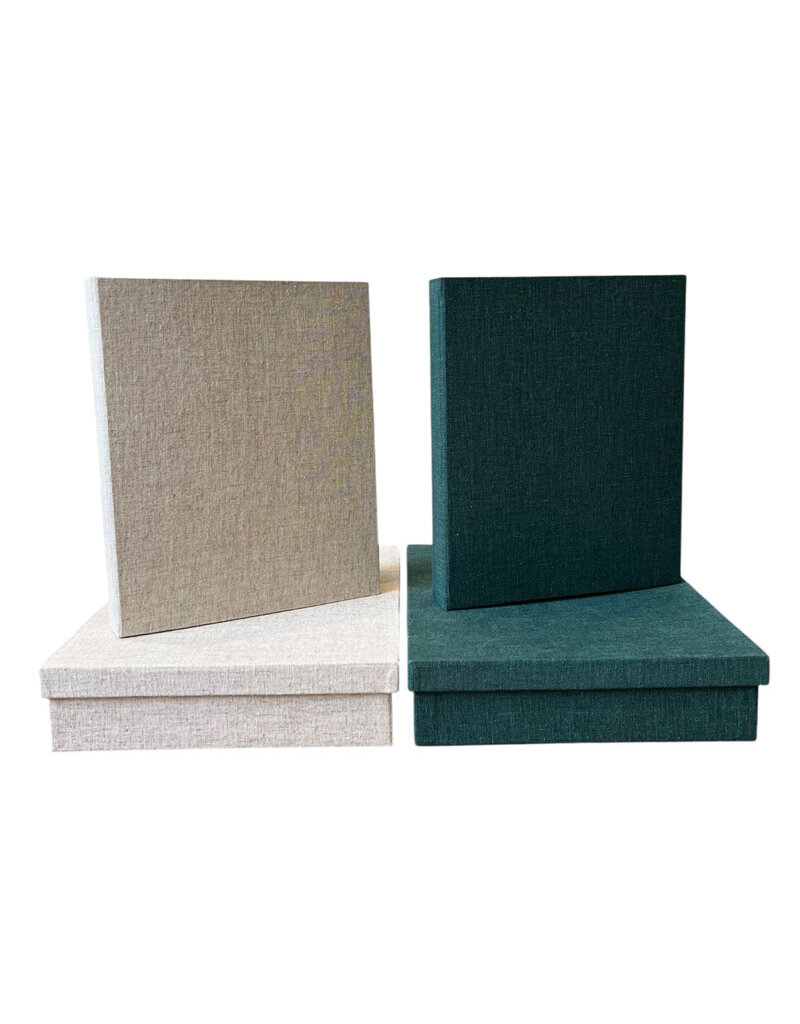 TH375 - Set of a box and register, linen