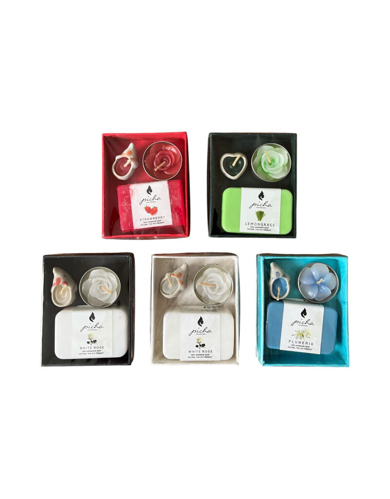 Boîte cadeau avec savon / bougie