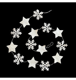 . NE521 Garland with white felt stars