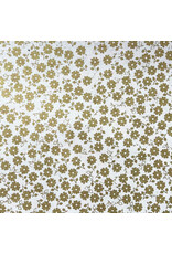 Lockenpapier mit kleinem goldenen Blumendruck