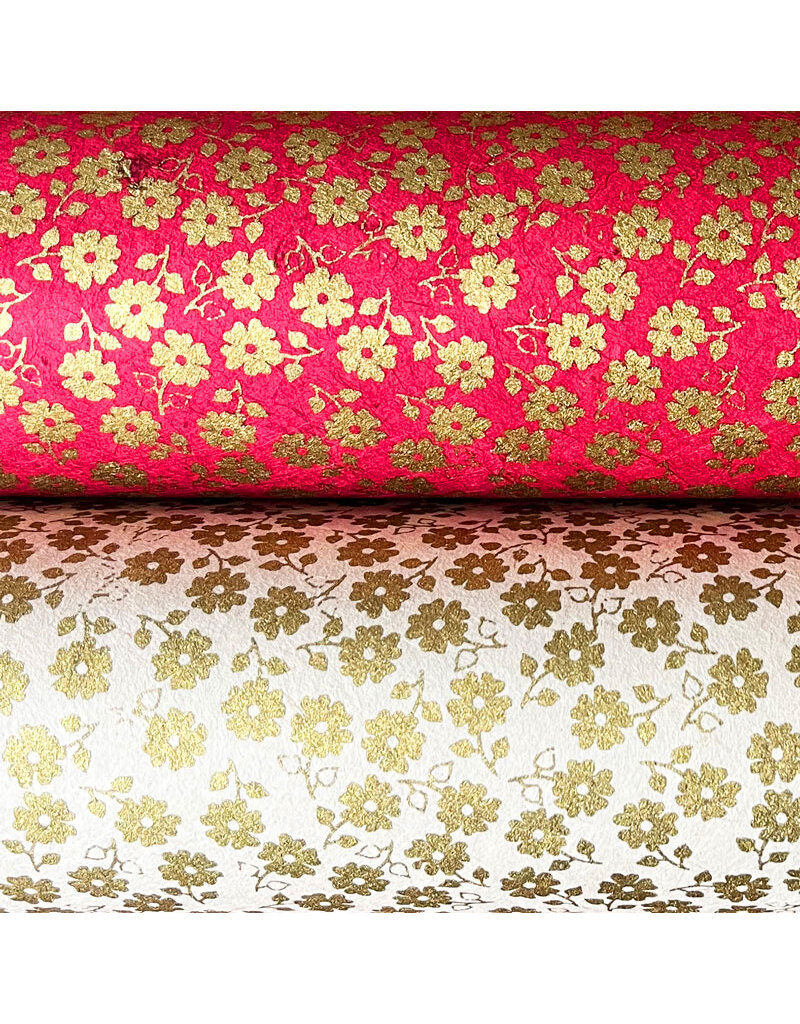 Lokta small flower print in gold