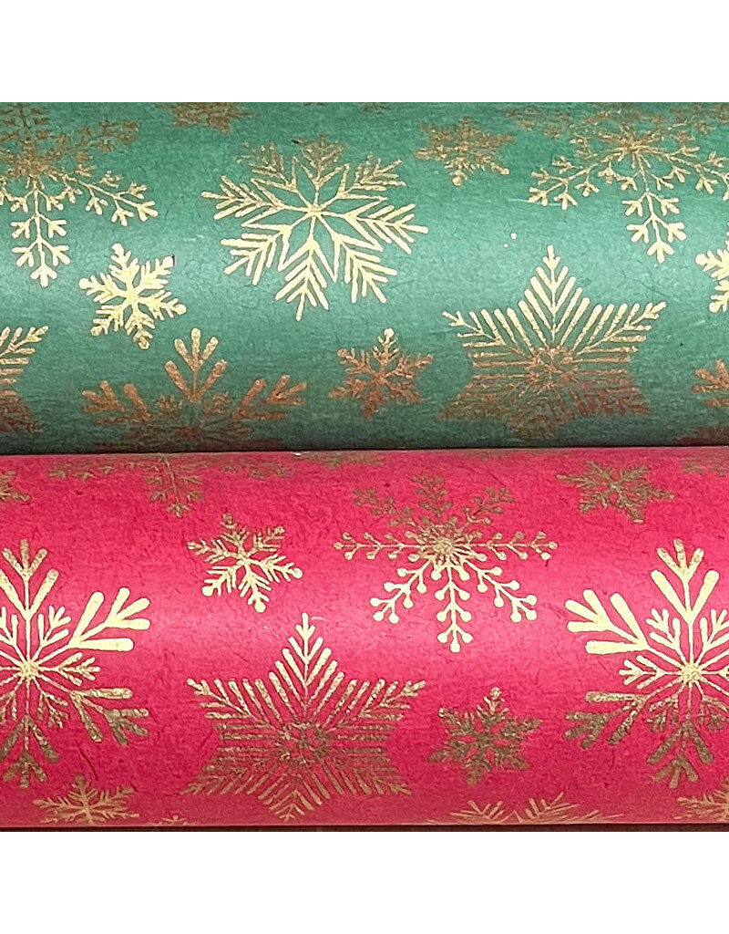 Papier Lokta avec impression dorée