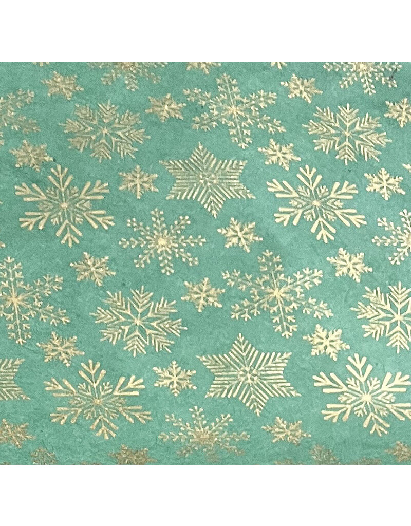 Lokta papier met goudprint