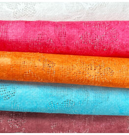 TH712 - Maulbeer-Papier mit transparentem Blumenmuster