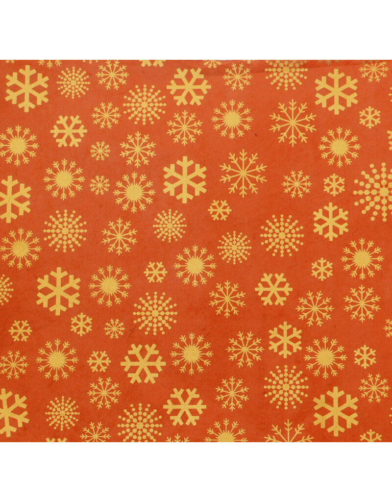 NE888 - Lokta-Papier mit Schneeflockenmuster