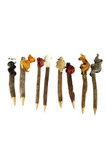 . Tamarind wood pencil with papier pulp creature
