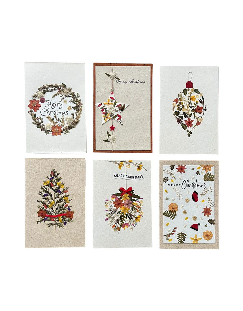 . 6 cartes/enveloppes avec motif de Noël