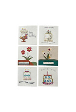 . 6 cards/envelopes with Happy Birthday design